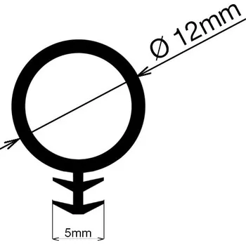 Těsnění do okna a dveří Těsnění SILLEN B11 bílá - silikon (Těsnění do oken a dveří SILLEN B11 bílá - silikon)