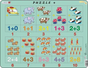 Puzzle Larsen Puzzle Maxi Sčítání s obrázky a čísly 20 dílků