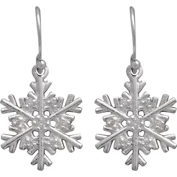 Náušnice Stříbrné náušnice Ag 2,7 g sněhová vločka