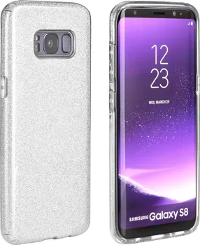 Pouzdro na mobilní telefon Forcell Shining pro Samsung Galaxy A10 stříbrné