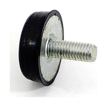 Černý gumový doraz tvaru komolého kužele se šroubem FLOMA - průměr 3 cm x 1 cm