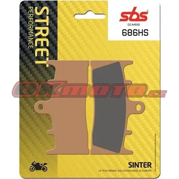 Brzdová destička Přední brzdové destičky SBS 686HS - Suzuki GSX 1300 R Hayabusa, 1300ccm - 99-07