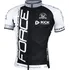 cyklistický dres Force Team18 krátký rukáv černý/bílý