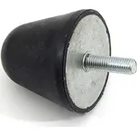 Černý gumový doraz tvaru kužele se šroubem FLOMA - průměr 7,5 cm x 7 cm