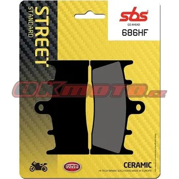 Brzdová destička Přední brzdové destičky SBS 686HF - Suzuki GSX 1300 R Hayabusa, 1300ccm - 99-07