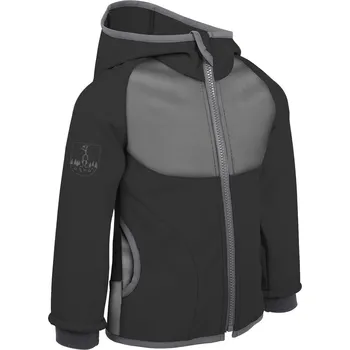 UNUO Duo Softshellová bunda s fleecem černá, 122-128