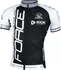 cyklistický dres Force Team18 krátký rukáv černý/bílý