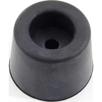 Černý gumový kónický doraz s dírou pro šroub FLOMA - průměr 7 cm x 5 cm