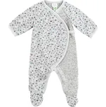 šedý zavinovací overal ze svetroviny