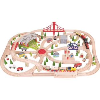 Vláček a vláčkodráha Bigjigs Toys Rail Vláčkodráha Depo