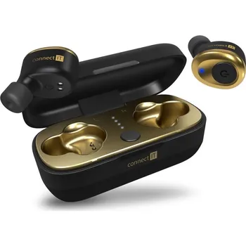 Sluchátka Connect IT True Wireless Hyper-bass Ed. II černá/zlatá