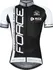 cyklistický dres Force Team18 krátký rukáv černý/bílý