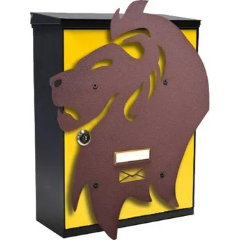 Poštovní schránka Alubox MIA box Lion Y - poštovní schránka s výměnným krytem a jmenovkou, lev
