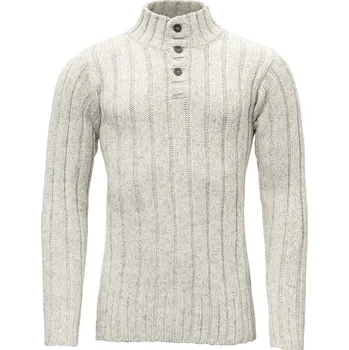 Pánský svetr Devold Amundsen Button Neck Grey Melange L