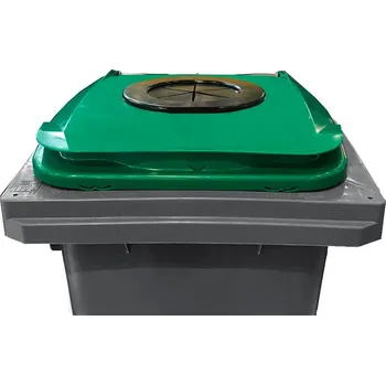 Železářství Popelnice plastová 120 l s vhozem šedá