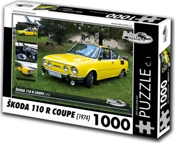 Puzzle KB Barko Retro auta Škoda 110 R Coupe 1974 1000 dílků