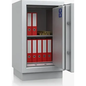 Trezor ISS Ohnivzdorný trezor PRAG 46102 - barva světle šedá RAL 7035 - zámek se dvěma klíči