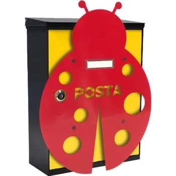 Poštovní schránka Alubox MIA box Ladybug Y - poštovní schránka s výměnným krytem a jmenovkou, beruška