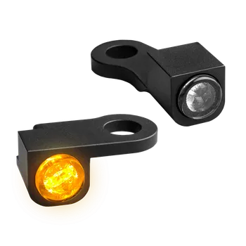 Osvětlení pro motocykl Blinkry na řidítka motocyklu HEINZ BIKES pro HARLEY DAVIDSON BREAKOUT s hydraulickou spojkou rok 2013-2017, barva černá, pár