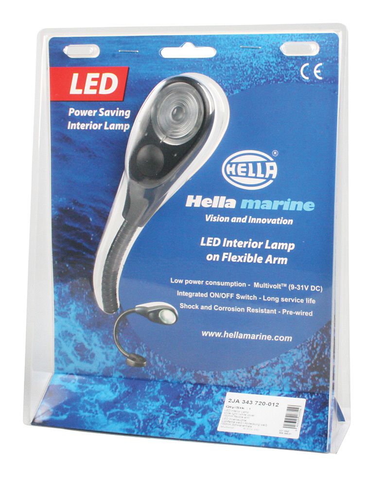 HELLA LED Leeslamp 12/24V - Flexibele Opbouw Leeslamp Voor Auto Met Zwanenhals