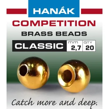 Hanák Klasické mosazné hlavičky Gold 2mm