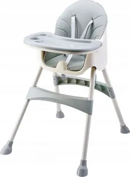 Jídelní židlička Eco Toys Jídelní stoleček 2v1 šedý