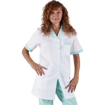 Zdravotnický oděv ČR výroba DOPRODEJ! Halena BECKY LADY Velikost 58 bílá/mentolová