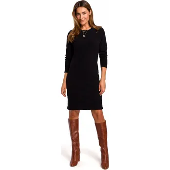 Dámské šaty Stylove Úpletové šaty Style S178 černé EU velikost: M