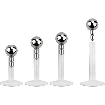 Piercing Piercingate Labreta s kuličkou PLA00263 - Délka tyčky: 10 mm, Kuličky: 3 mm, Průměr tyčky: 1,2 mm