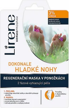 Kosmetika na nohy Lirene Dokonale hladké nohy 3% urea 2 fázová maska v ponožkách