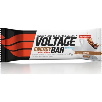 Nutrend tyčinka VOLTAGE ENERGY BAR - s kofeinem, káva