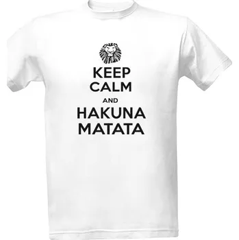 Pánská móda Tričko s potiskem Hakuna Matata pánské
