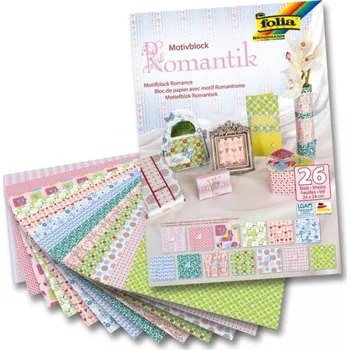 Umělecký papír Folia Blok s romantickými motivy 26 listů 24 x 34 cm