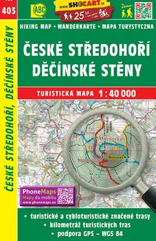 Turistická mapa: České středohoří, Děčínské stěny 1:40 000 - Shocart (2018)