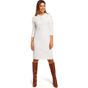 Dámské šaty Stylove Úpletové šaty Style S178 smetanové EU velikost: M