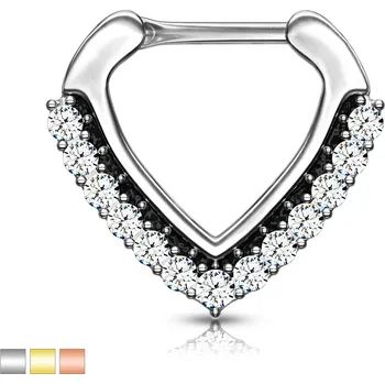 Náušnice Piercingate Piercing do bradavky PBR00049 - Barva/Motiv: Čirá