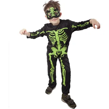Rappa Dětský kostým Kostlivec neon, S