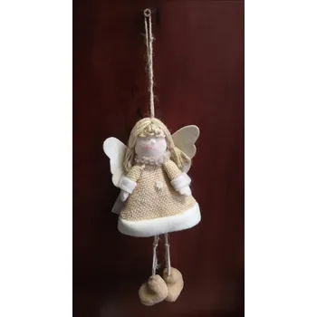 Vánoční dekorace Látkový závěsný anděl (Andílek z látky)