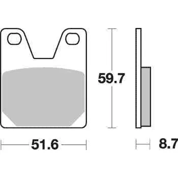 Brzda pro motocykl Brzdové destičky SBS zadní YAMAHA YZF 1000 R1 rok 98-01