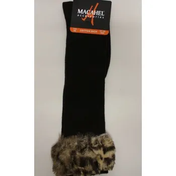 Dámské ponožky Podkolenky s kožíškem, Velikost: UK- 4-7, EU ( 37-42 ), Barva Hnědá Gift3 2589