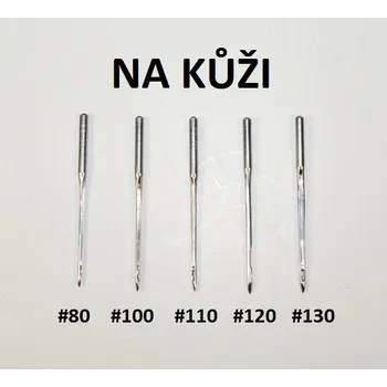 Nástroj na niť a příze Jehly průmyslové strojové NA KŮŽI, jehla, kůže