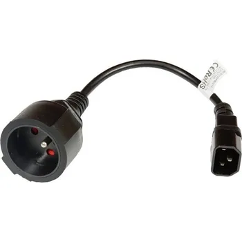 OEM Redukce UPS 230V 1 zásuvka / UPS. Délka kabelu 23cm. (redukce CEE 7/5 na IEC320 C14) 50876201