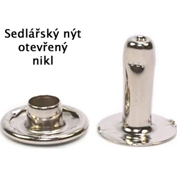 Nýt Sedlářský nýt Nikl, otevřený, nýty