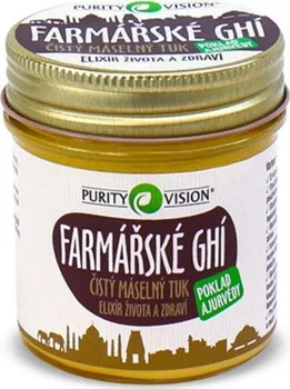 Přepuštěné máslo Purity Vision Farmářské Ghí 120 ml