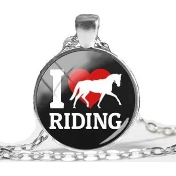 Přívěsek Blingstar Přívěsek Glass - Kůň - Horse Riding - black 1713