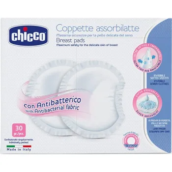 Těhotenská móda Chicco Tampóny do podprsenky antibakteriální 30 ks