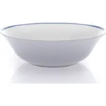 Thun 1794 Mísa kompotová, český porcelán, 25 cm, bílá krajka, modrý lem, Thun