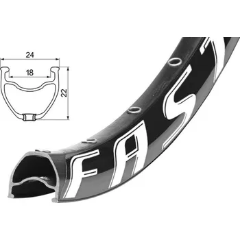 Plášť na kolo Remerx ráfek Fast disc 559x18 nýt 36d (černá)