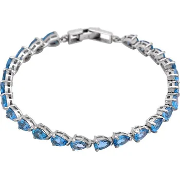 Náramek Stříbrný náramek se Swiss Blue topazy Ag 9,4 g