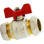 TIEMME Kulový kohout se svěrným šroubením 18mm, MOTÝL, PN30 TM2152R0018